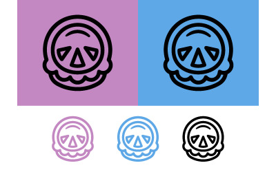 Pie slice icon vector graphic for dessert.