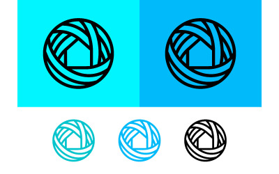 Shutter aperture house logo creative graphic design.