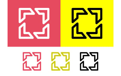 Square frame corner elements modern abstract icon.