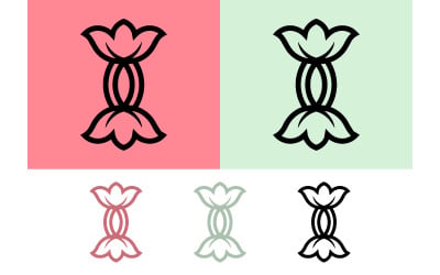 Symmetrical botanical motif in multiple hues.