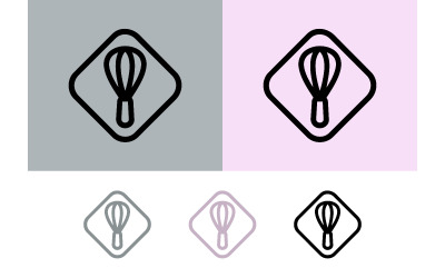 Whisk icon vector graphic for cooking.