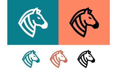 Zebra head icons logo on teal background.