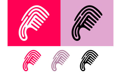 Comb abstract fingerprint logo design.