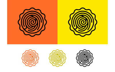 Fingerprint symbol on colorful backgrounds for identity.