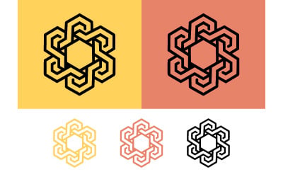 Geometrisches sechseckiges Knotenmuster.