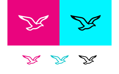 Mås flygande grafisk design vektor illustration.