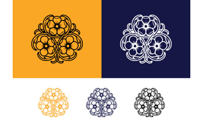 Three petal floral design for decor.