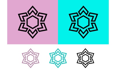 Abstract star geometric pattern logo design.