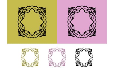 Decorative ornamental frame logo.