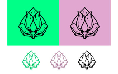 Lotus flower logo design.