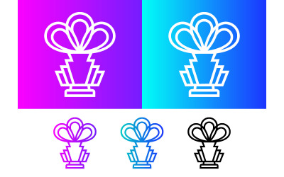 Abstract geometric flower logo.