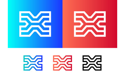 Abstract zigzag shape emblem logo icon.