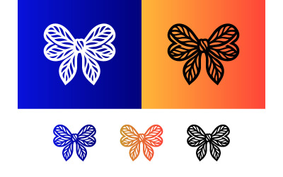 Decorative bow tie graphic on colored backgrounds.