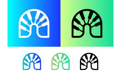 Piano keyboard icon on green gradient.