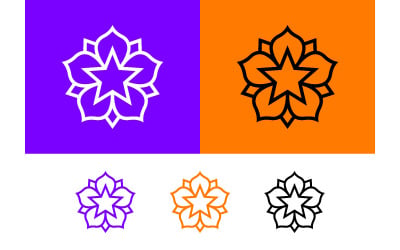 Abstract star flower design for decoration.