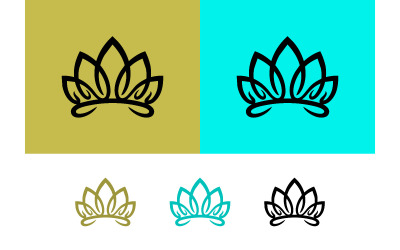 Crown emblem logo gold turquoise.
