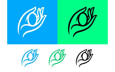 Hand holding ball logo icon graphic design.