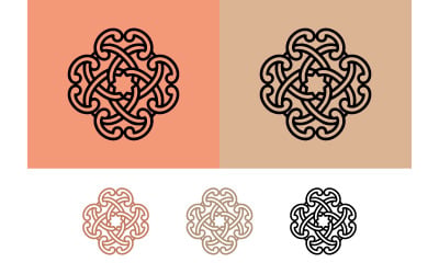 Intricate knotwork mandala with Celtic design.