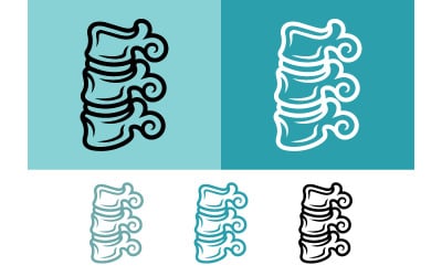 Spine anatomy icons modern healthcare design.