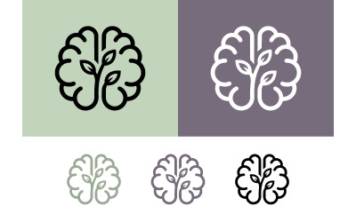 Brain with plant growing for growth concept.