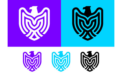 Logo géométrique abstrait représentant un aigle.