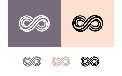 Infinity symbol designs for modern branding projects.