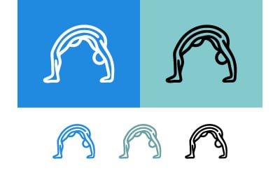 Yoga pose graphic resource for wellness branding.