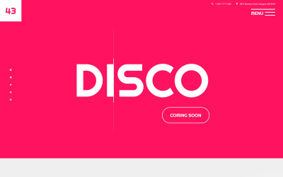 Disco Web Sitesi Şablonu