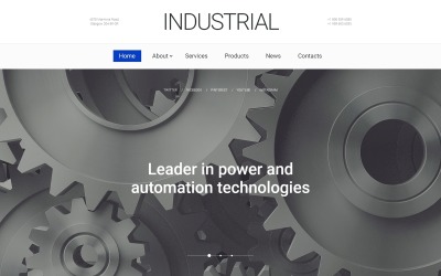 Ipari technológiai webhely sablon