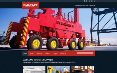 Mariner-建筑公司清洁响应式HTML网站模板