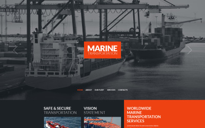 Modèle de site Web réactif maritime