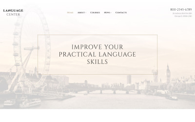 Modèle de site Web réactif pour les écoles de langues