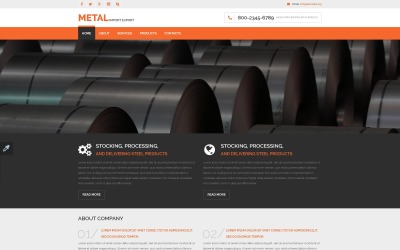 Plantilla de sitio web adaptable industrial