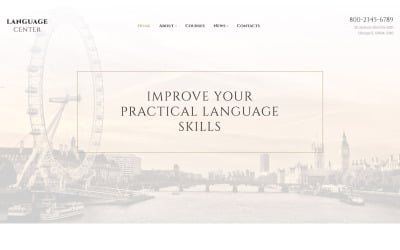 Plantilla de sitio web adaptable para escuelas de idiomas