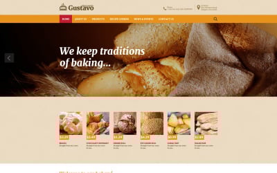 Plantilla Web Responsive para Sitio de Panaderías #57941