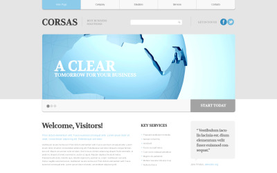 Responsieve websitesjabloon voor bedrijven en diensten