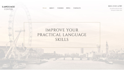 Responsive Dil Kursu Web Sitesi #57962