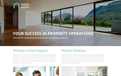 Responsive Website-Vorlage für das Immobilienmanagement