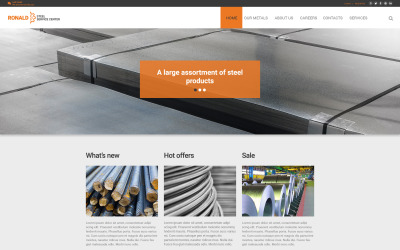 Responsive Website Vorlage für Stahlwerk #57944