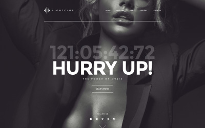 Responsivt Night Club Hemsidemall #57973