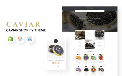Tema de Shopify para comercio electrónico de caviar