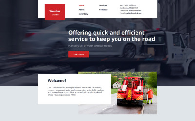 Template Siti Web Responsive #57910 "Trucking Responsive"