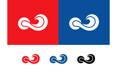 Infinity symbol icon abstract design minimal.
