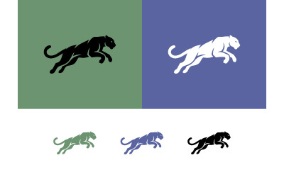 Jumping panther logo designs for branding.