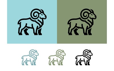 Logotipo de un carnero con cuernos rizados.