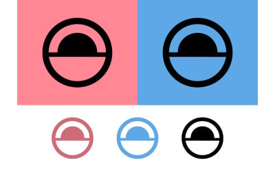 Sunrise or sunset symbol in circle.