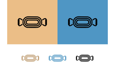 Candy wrapper logo sweet treat icon.