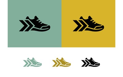 Running shoe logo speed motion icon.