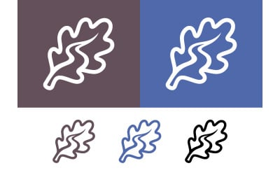 Oak leaf and winding path logo.