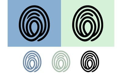 Fingerprint circle abstract graphic.